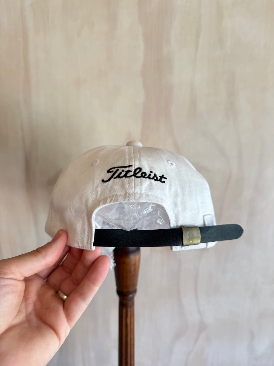 Vintage Titleist Golf Hat With Leather Strap