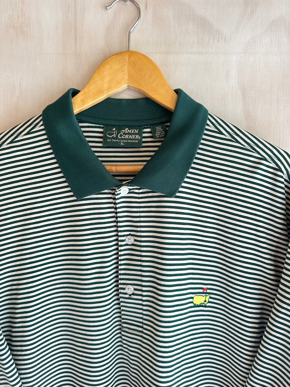 Vintage Masters Amen Corner Striped Golf Polo (XXL)