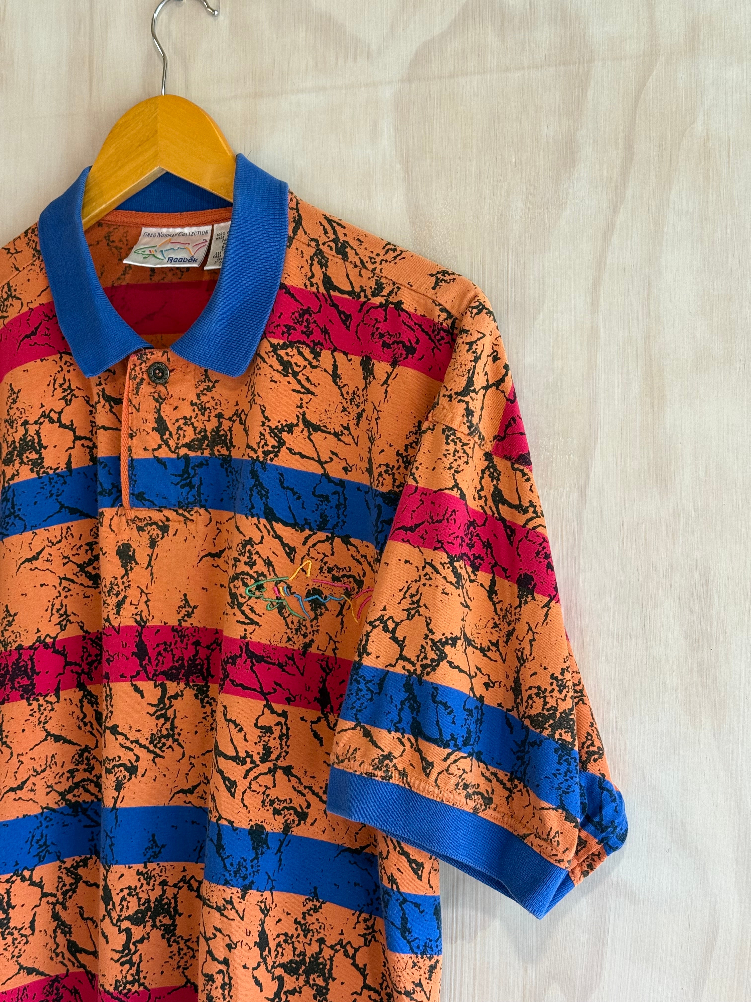 Vintage Reebok Greg Norman Abstract Golf Polo (L)