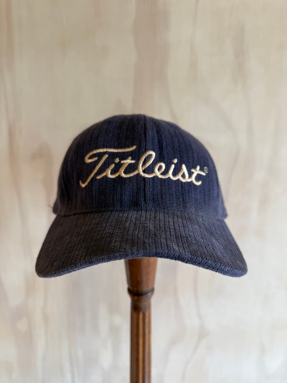 Vintage Titleist Corduroy Scotty Cameron Leather Strap Golf Hat