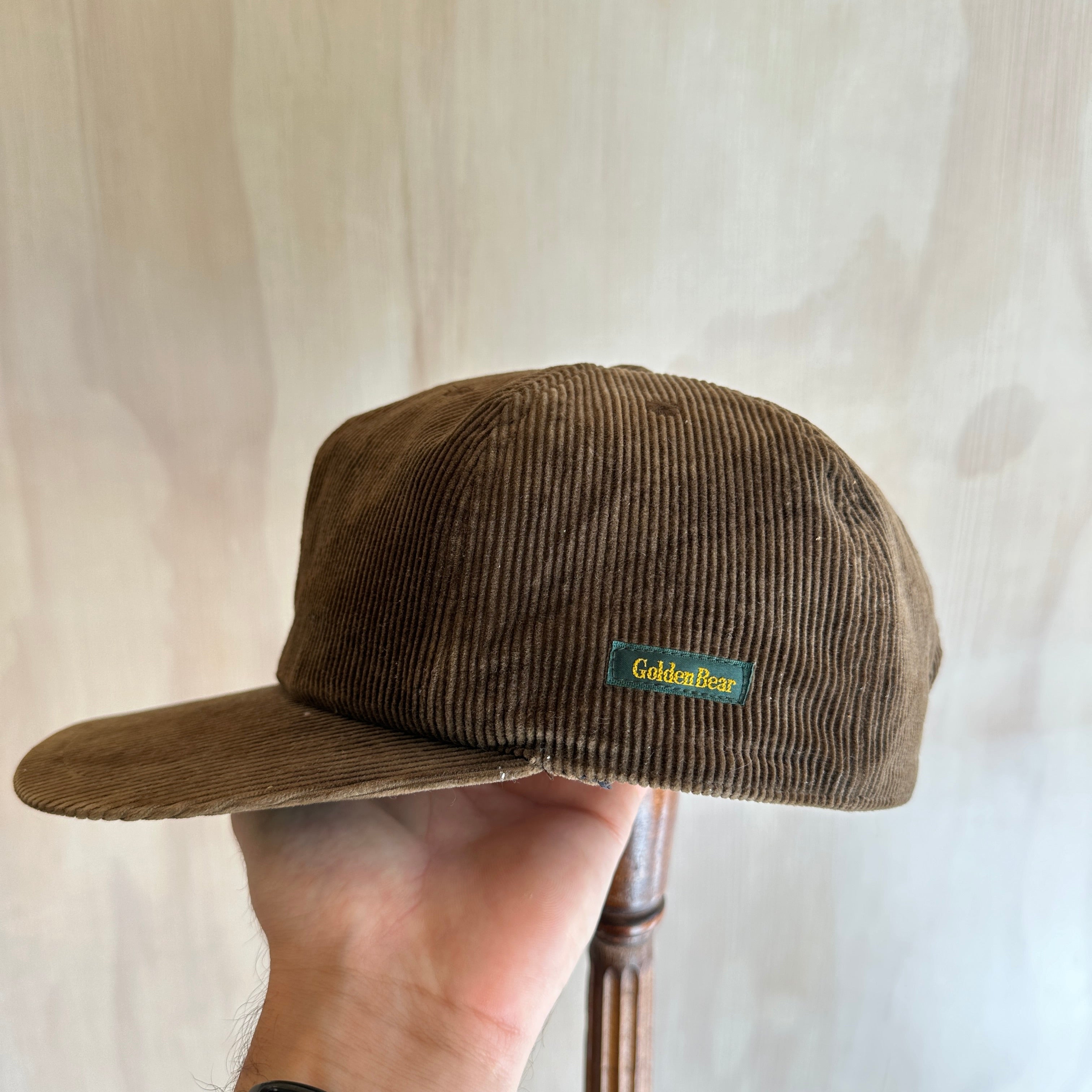 Vintage Cord Jack Nicklaus Golden Bear Zip back Hat