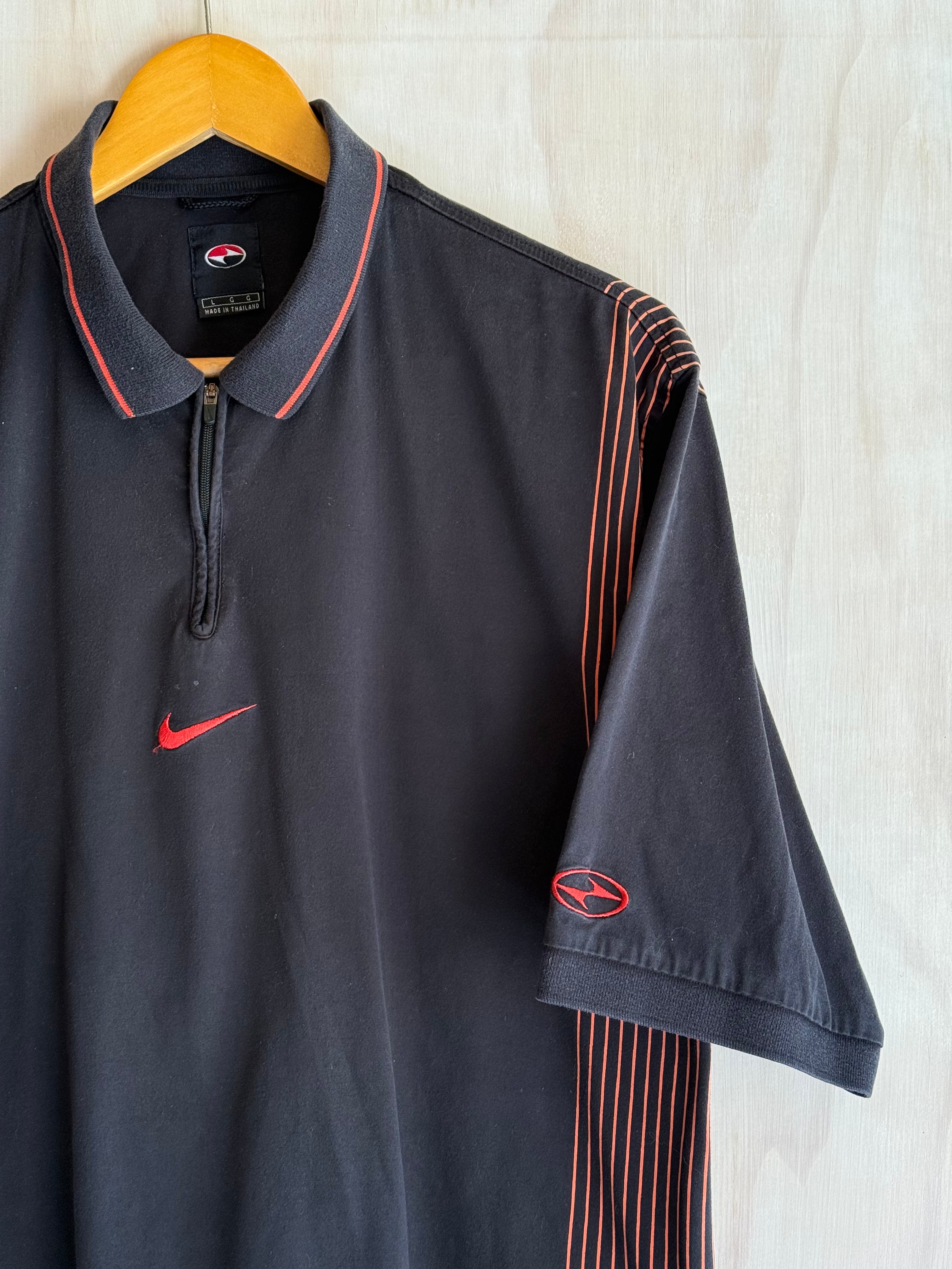 Vintage Tiger Woods Center Swoosh Nike 1/4 Zip Polo (L)