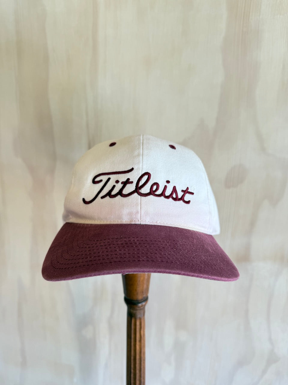 Vintage 2-Tone Titleist Leather Strap Golf Hat