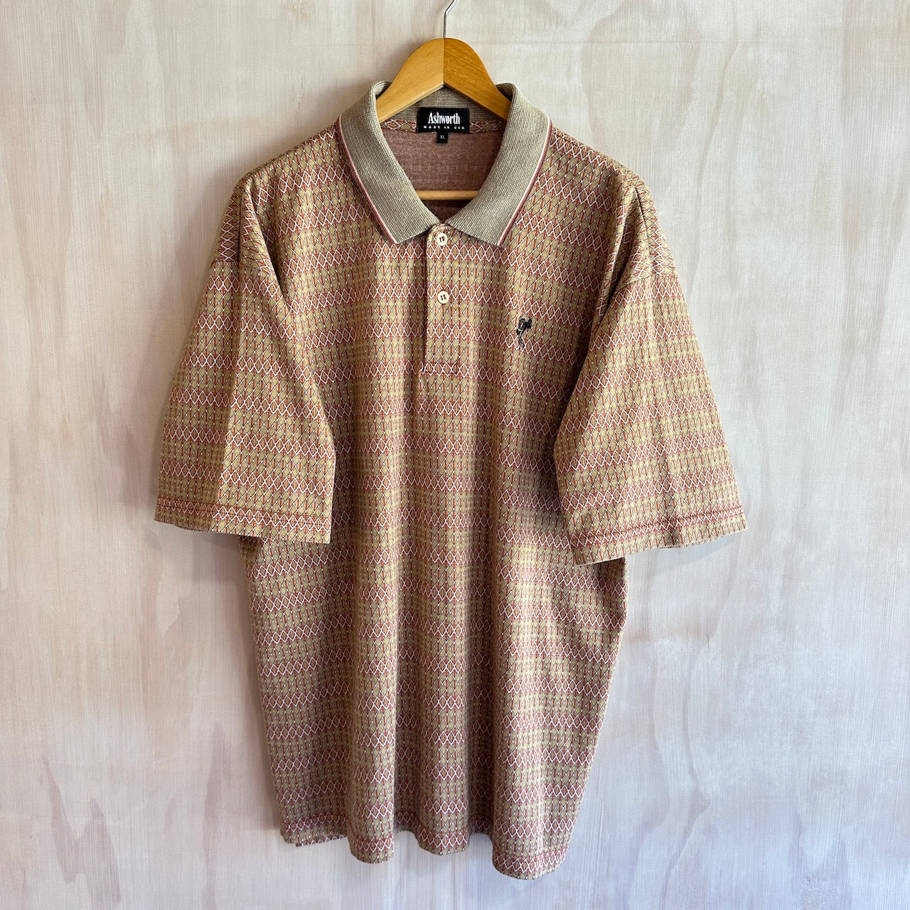 Vintage Geometric Ashworth Golf Polo (XXL)
