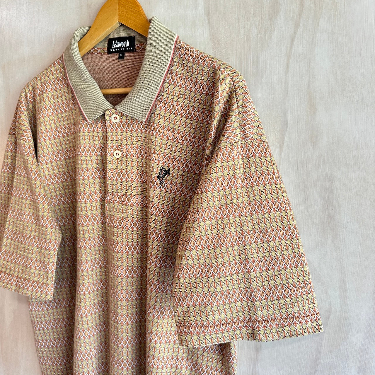 Vintage Geometric Ashworth Golf Polo (XXL)