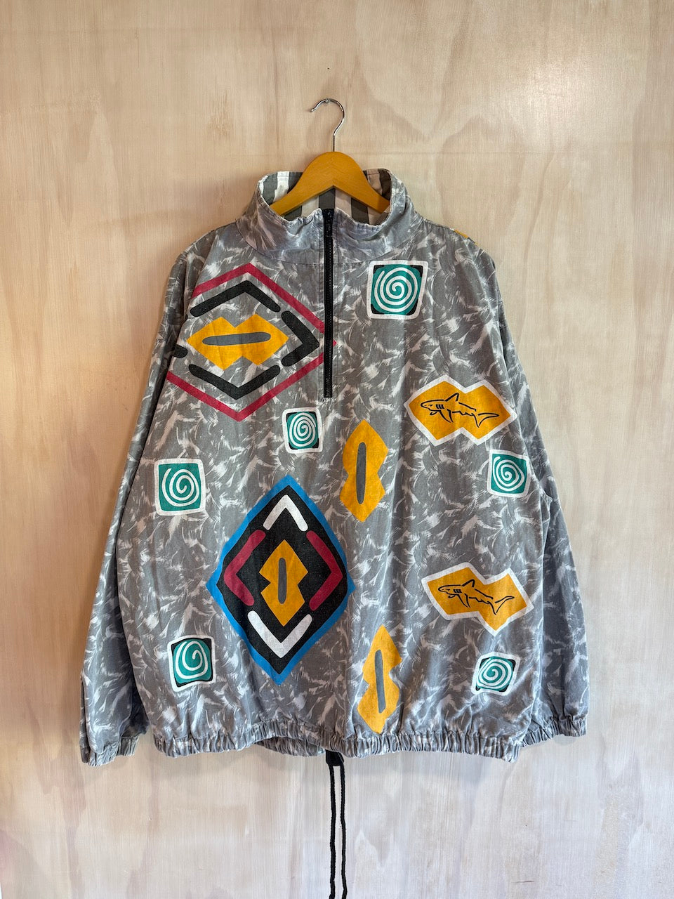 Vintage Abstract Greg Norman Golf 1/4 Zip Jacket (XXL)