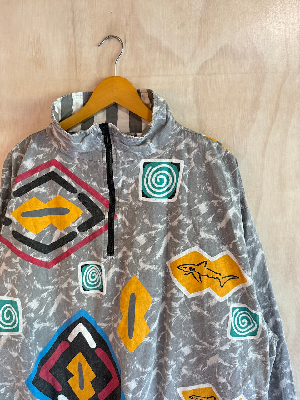 Vintage Abstract Greg Norman Golf 1/4 Zip Jacket (XXL)
