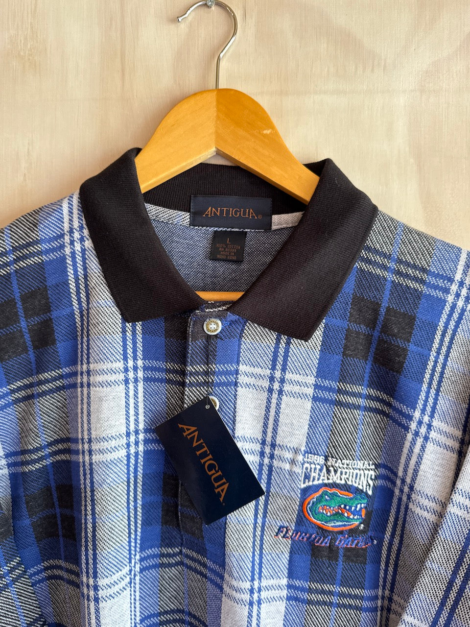 Vintage 1996 National Champs Florida Gators Golf Polo by Antigua (L)
