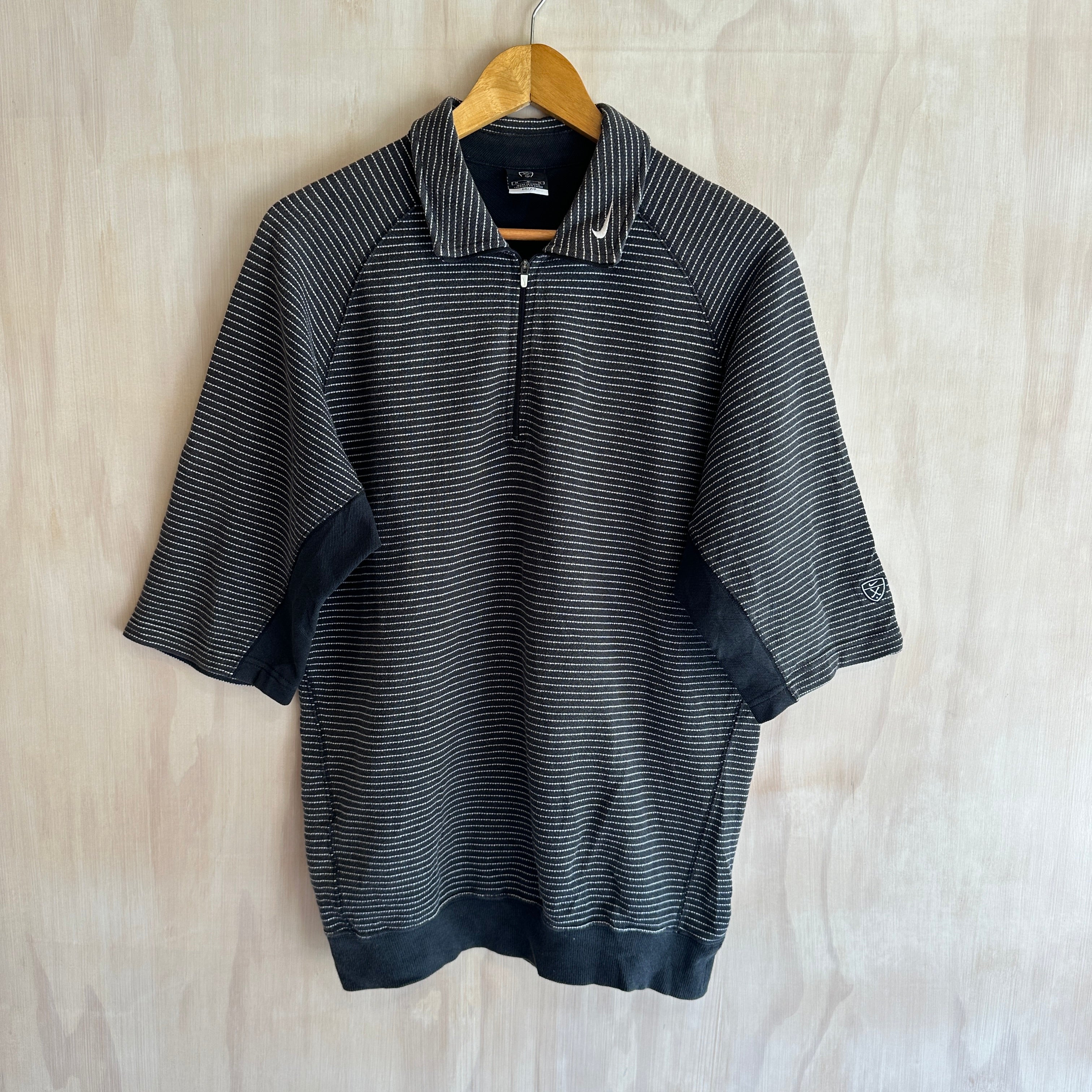 Vintage Nike Collar Swoosh 1/4 Zip Heavy Golf Polo/over top (M)