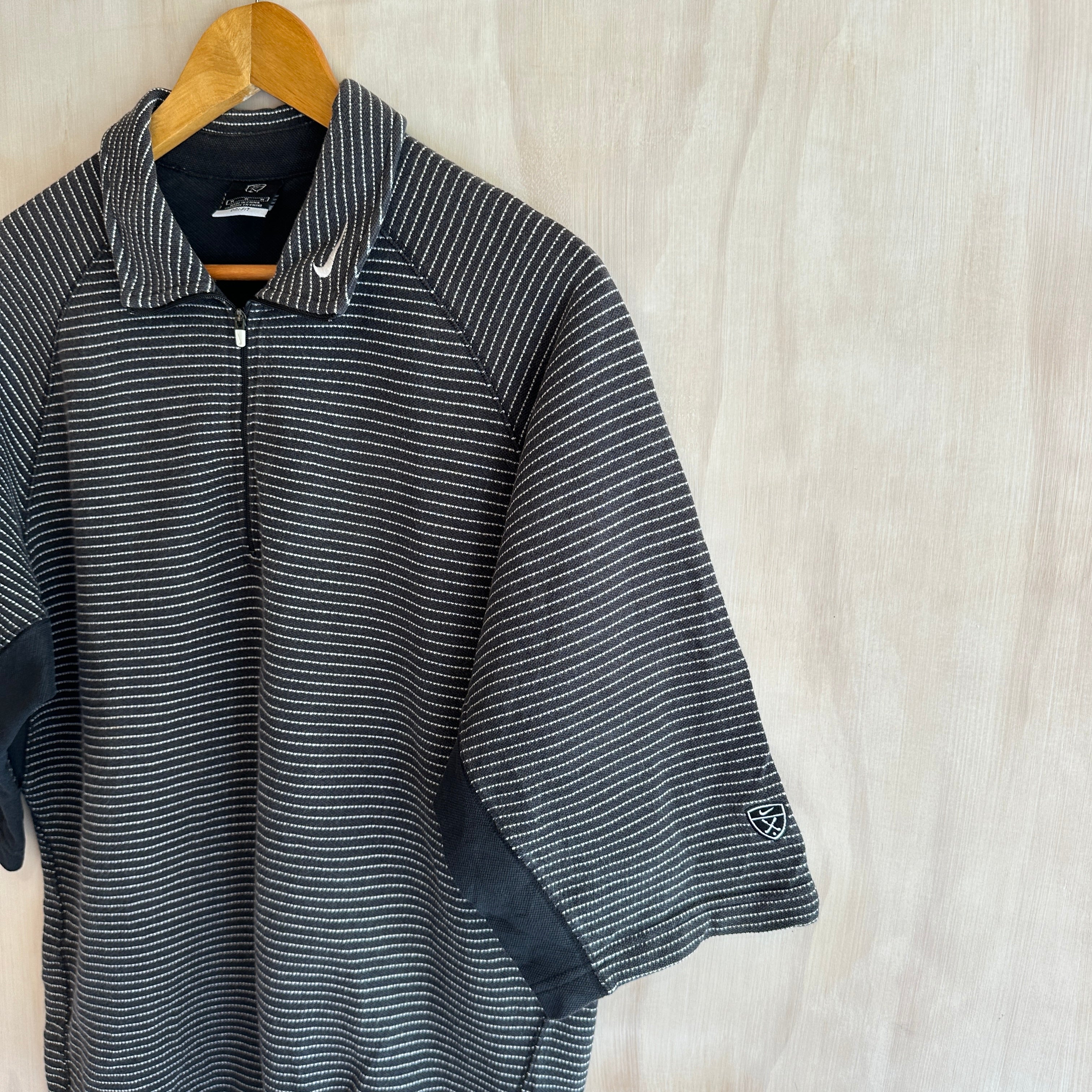 Vintage Nike Collar Swoosh 1/4 Zip Heavy Golf Polo/over top (M)