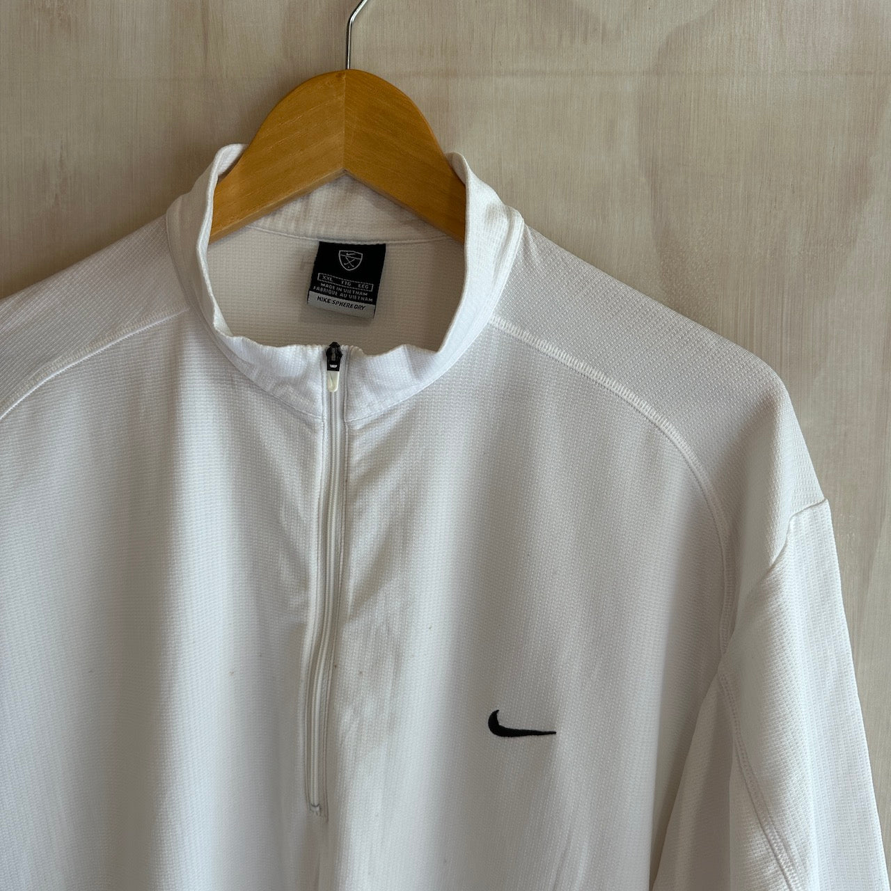 Y2K Nike 1/4 Zip Golf Polo (XL) Light stains