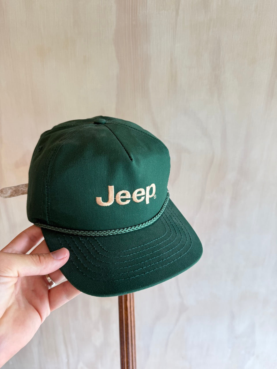 Vintage JEEP Golf Rope Hat Leather Strap