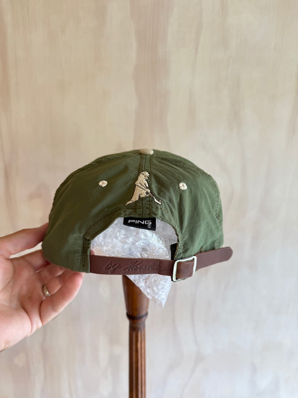 Vintage PING by Karsten Golf Hat Leather Strap
