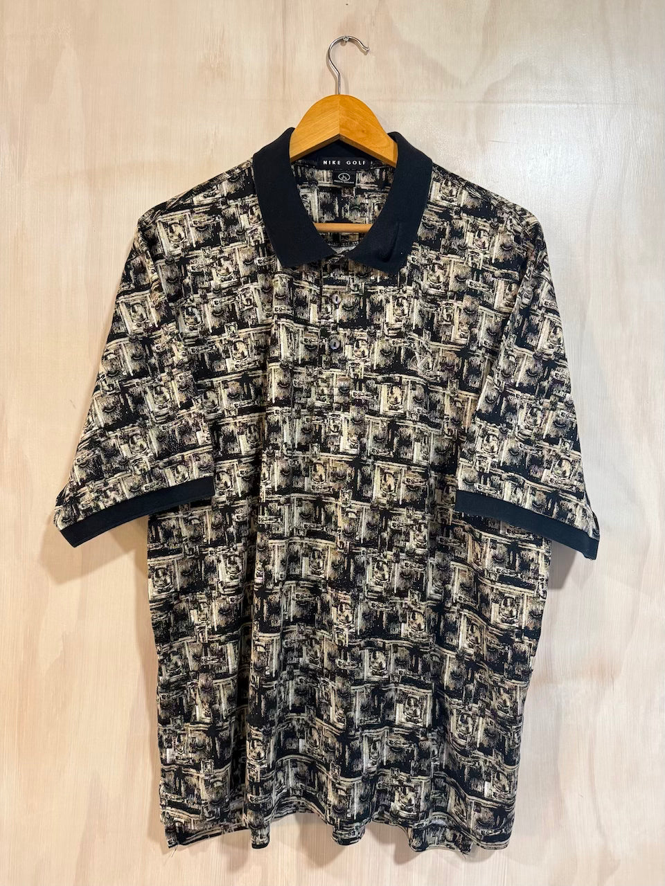 Vintage Collar Swoosh Abstract Nike Golf Polo (Boxy L)