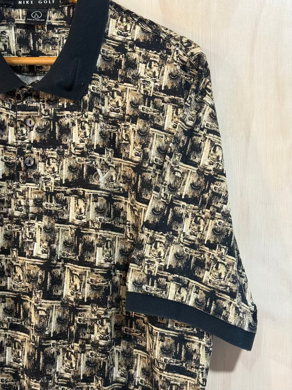 Vintage Collar Swoosh Abstract Nike Golf Polo (Boxy L)
