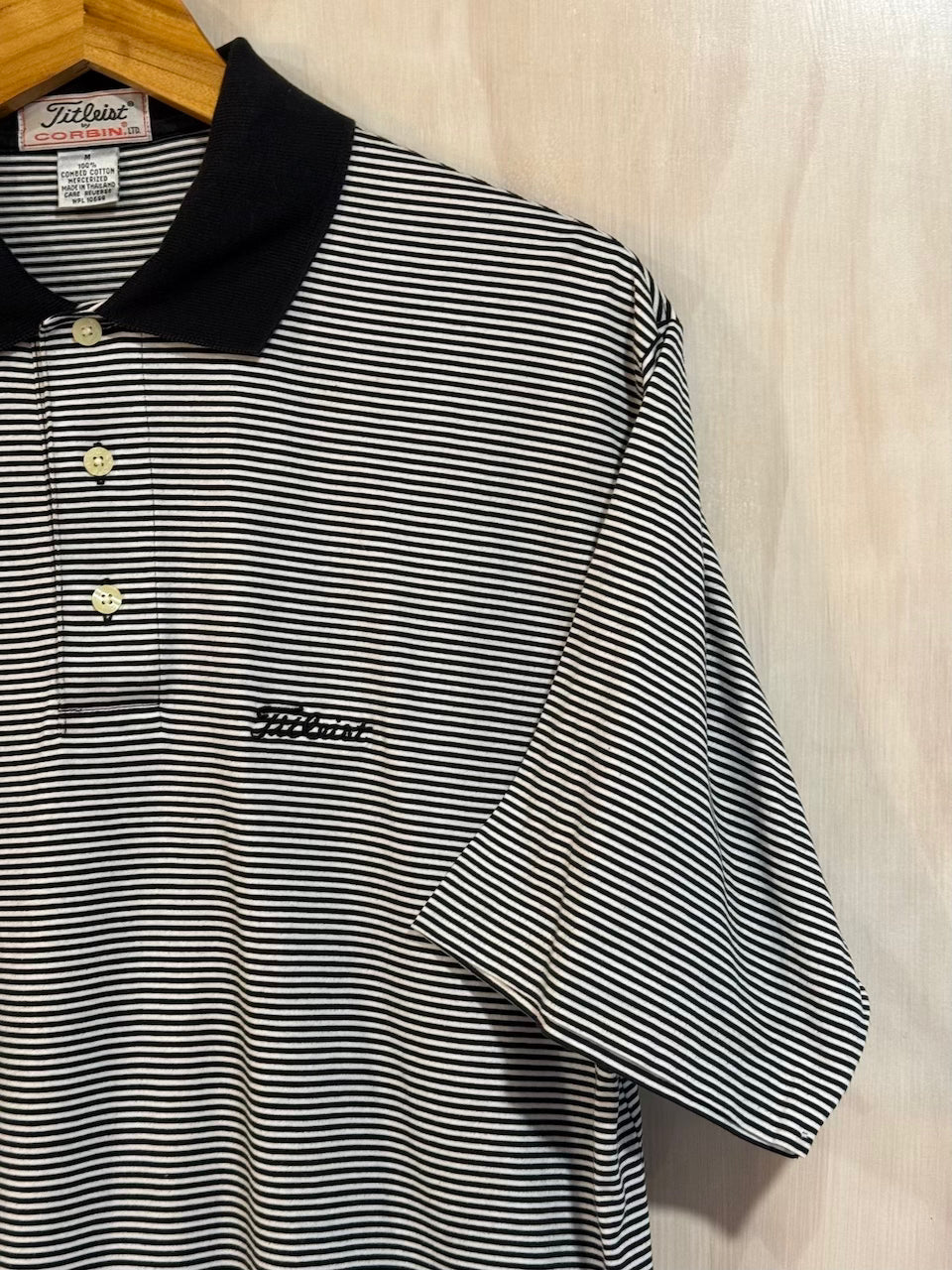 Vintage Titleist by Corbin Striped Polo (M)