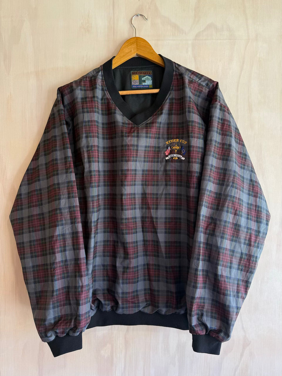 Vintage Plaid Ryder Cup Oak Hill Golf Pullover (L)