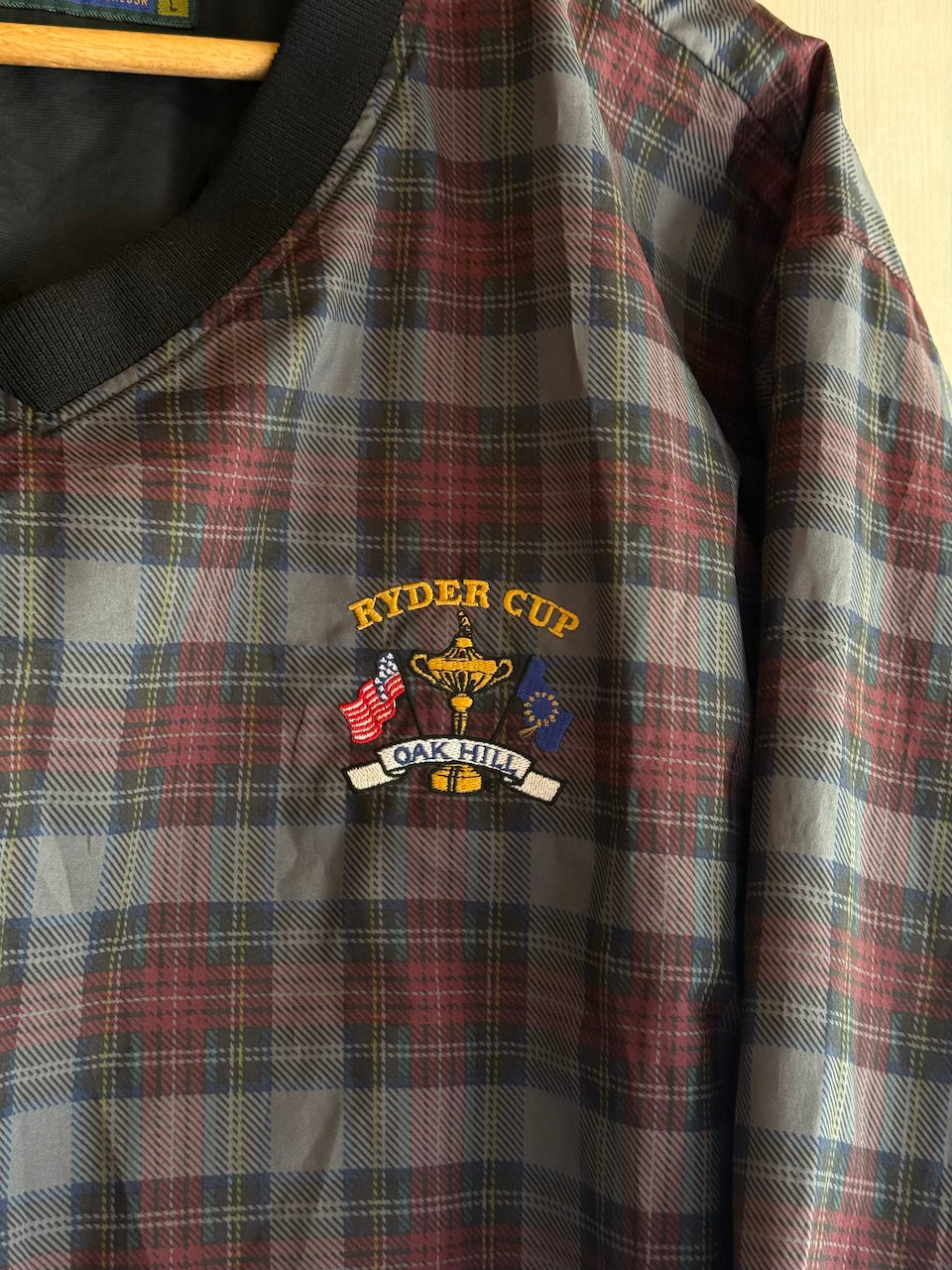 Vintage Plaid Ryder Cup Oak Hill Golf Pullover (L)