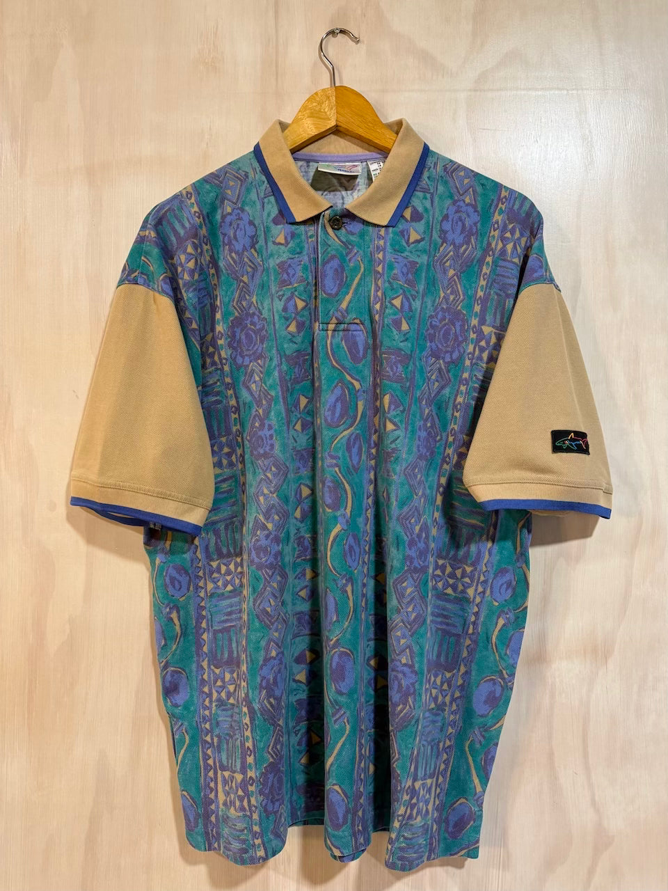 Vintage Greg Norman Reebok Abstract Golf Polo (L/XL)