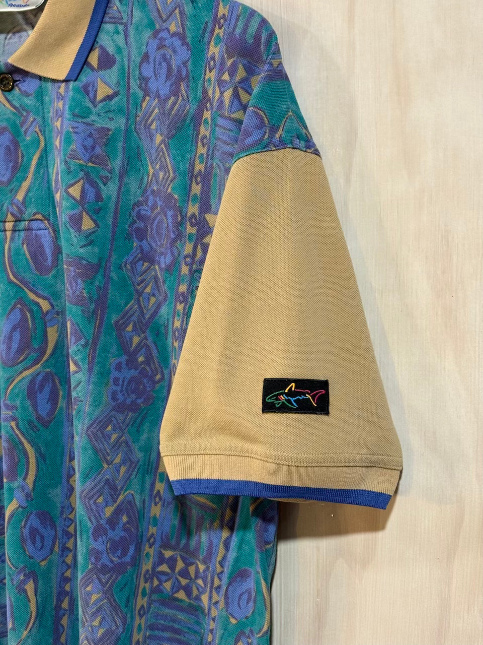 Vintage Greg Norman Reebok Abstract Golf Polo (L/XL)