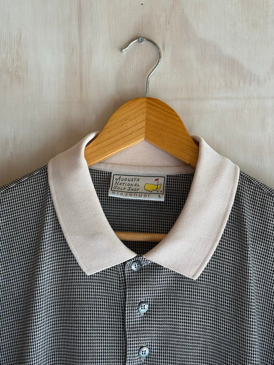 Vintage Masters Houndstooth Golf Polo (Large)