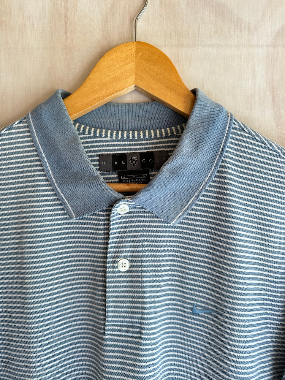 Vintage Y2K Nike Striped Polo (L)