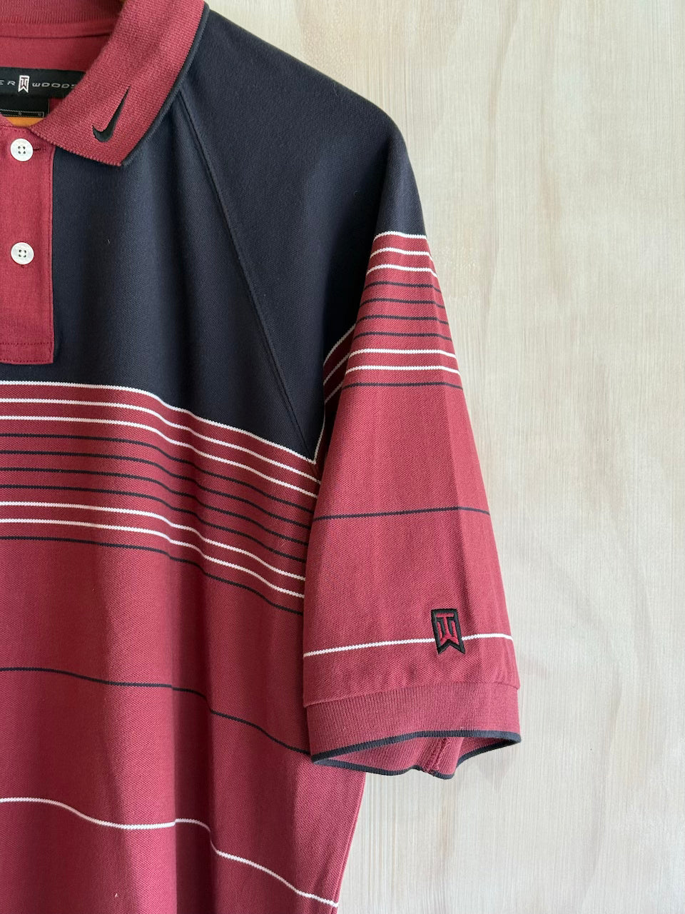 Y2K Nike Tiger Woods Collar Swoosh Golf Polo (L)