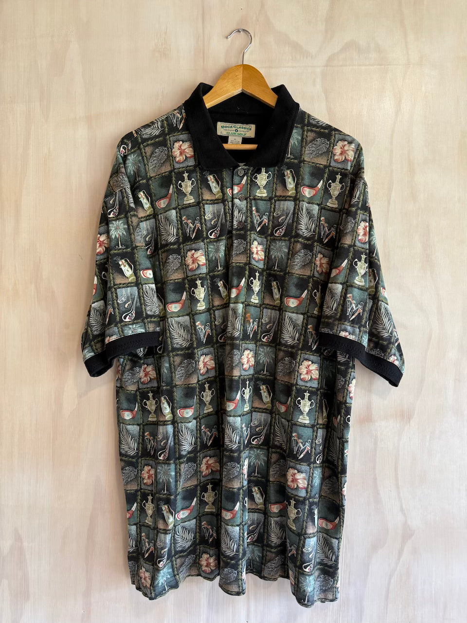 Vintage Abstract Golf Polo (XL)