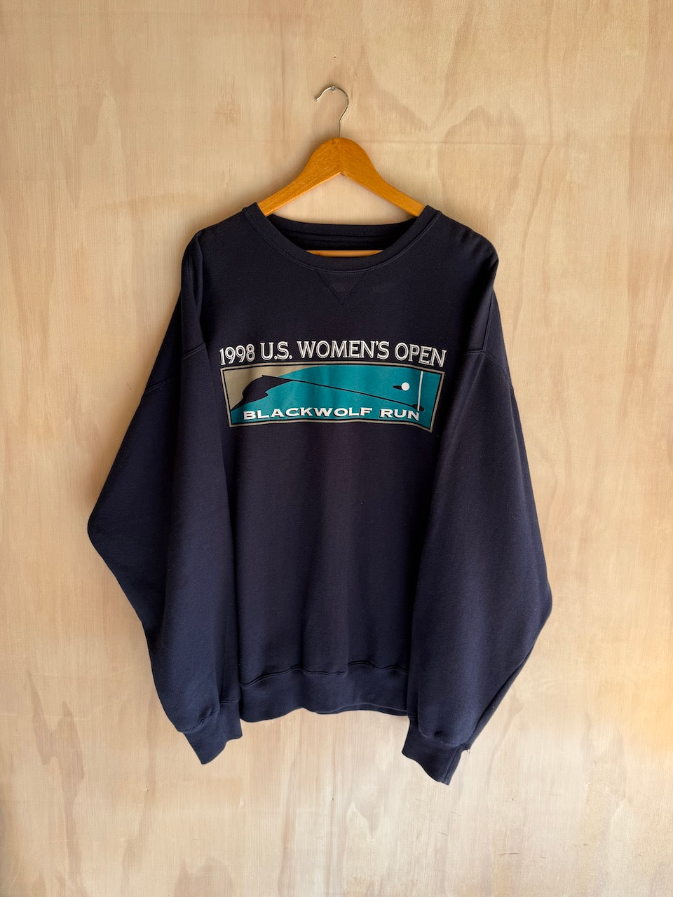 Vintage 1998 Womens U.S. Open Black Wolf Run Golf Crew (mens XL)