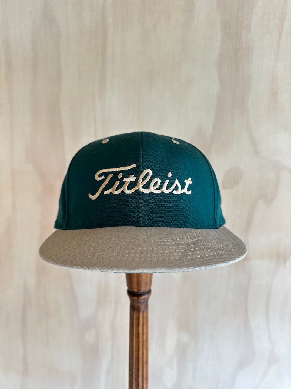 Vintage Titleist 2-Tone Texace Wide Brim Golf Hat Leather Strap