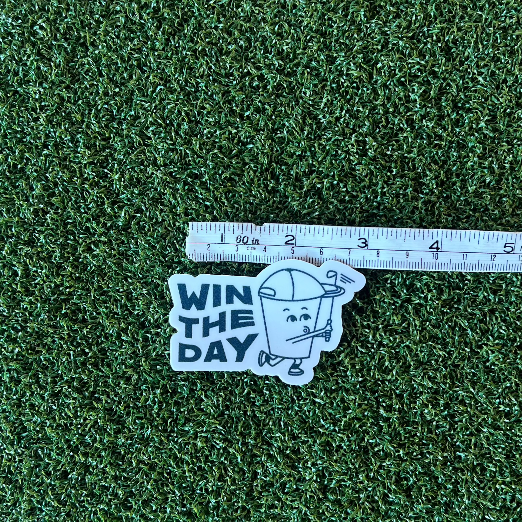 Win The Day Golf Sticker