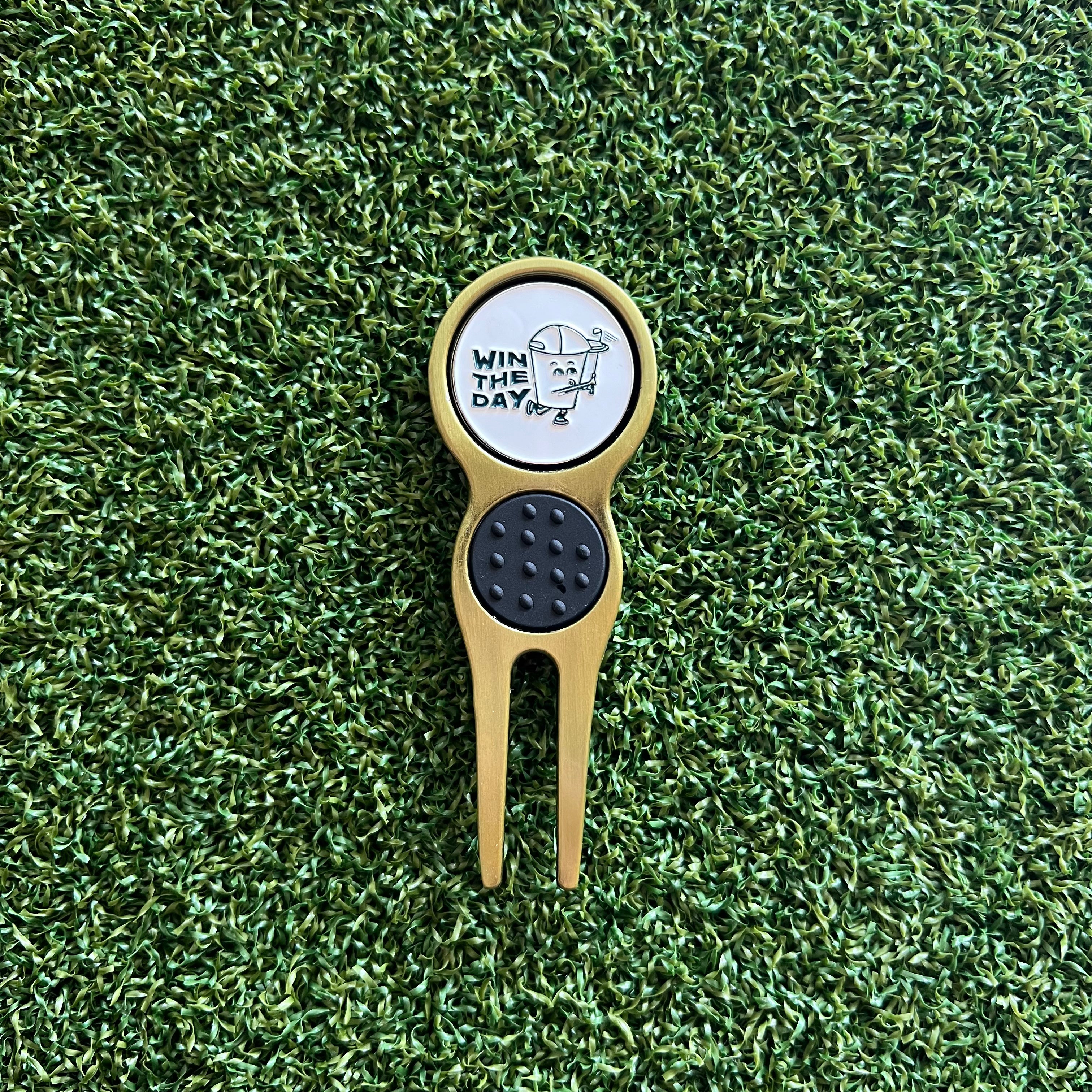 Win The Day Pitch Repair & Ball Marker (Gold)