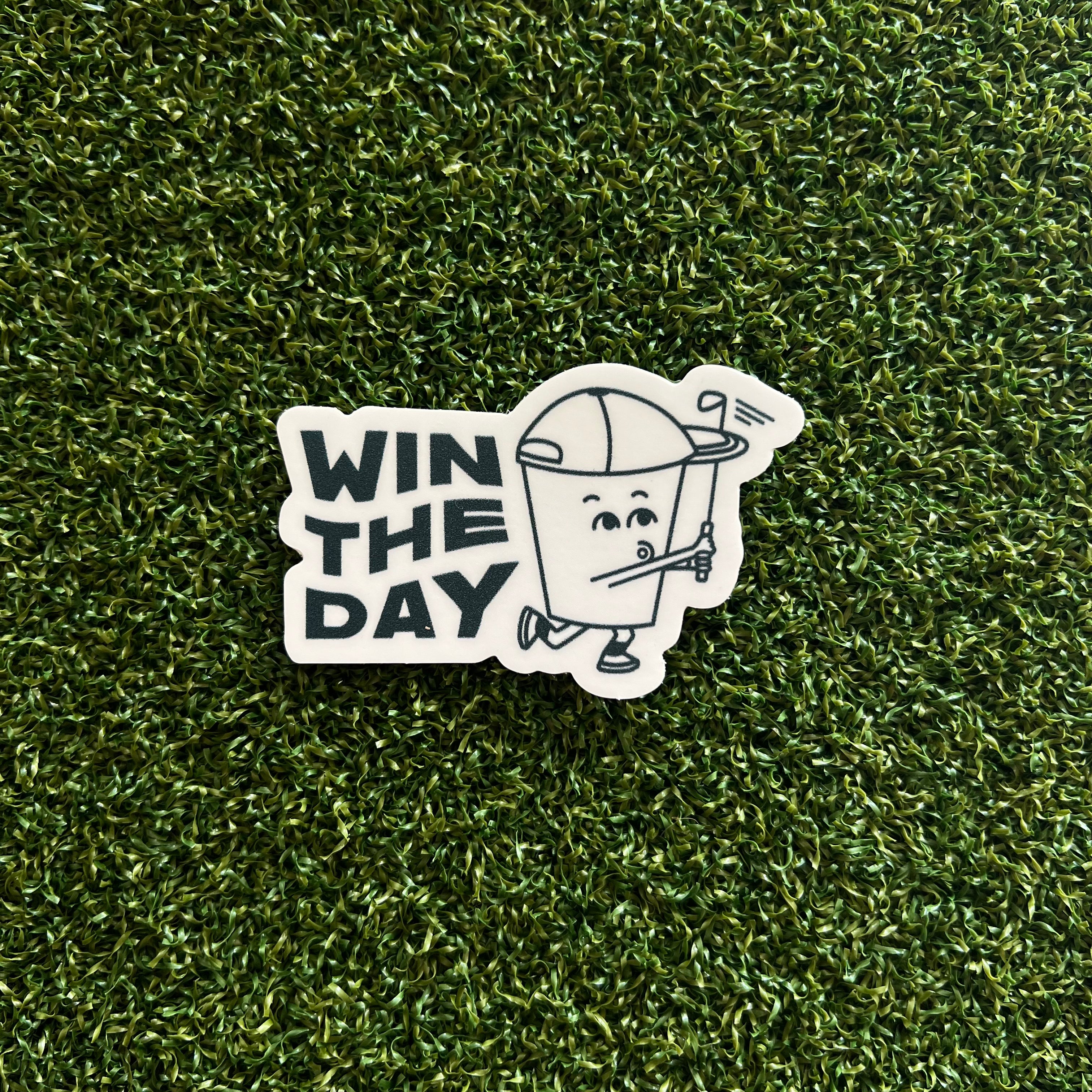 Win The Day Golf Sticker