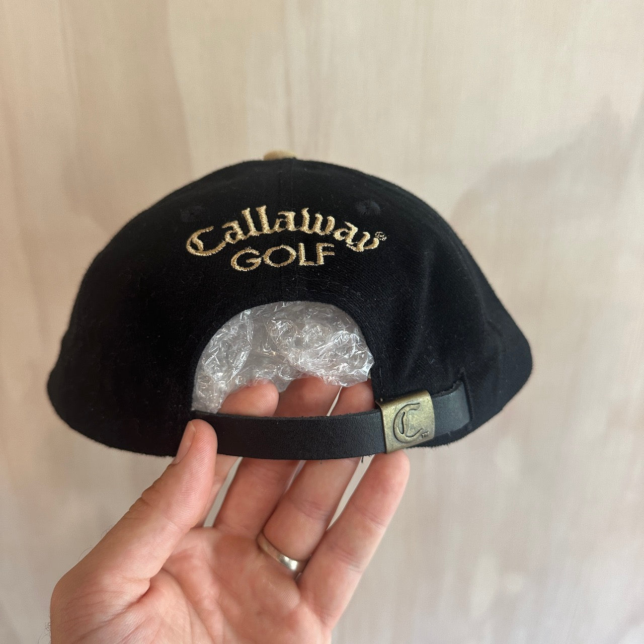 Vintage Callaway Big Bertha 2-Tone Leather Strap Hat