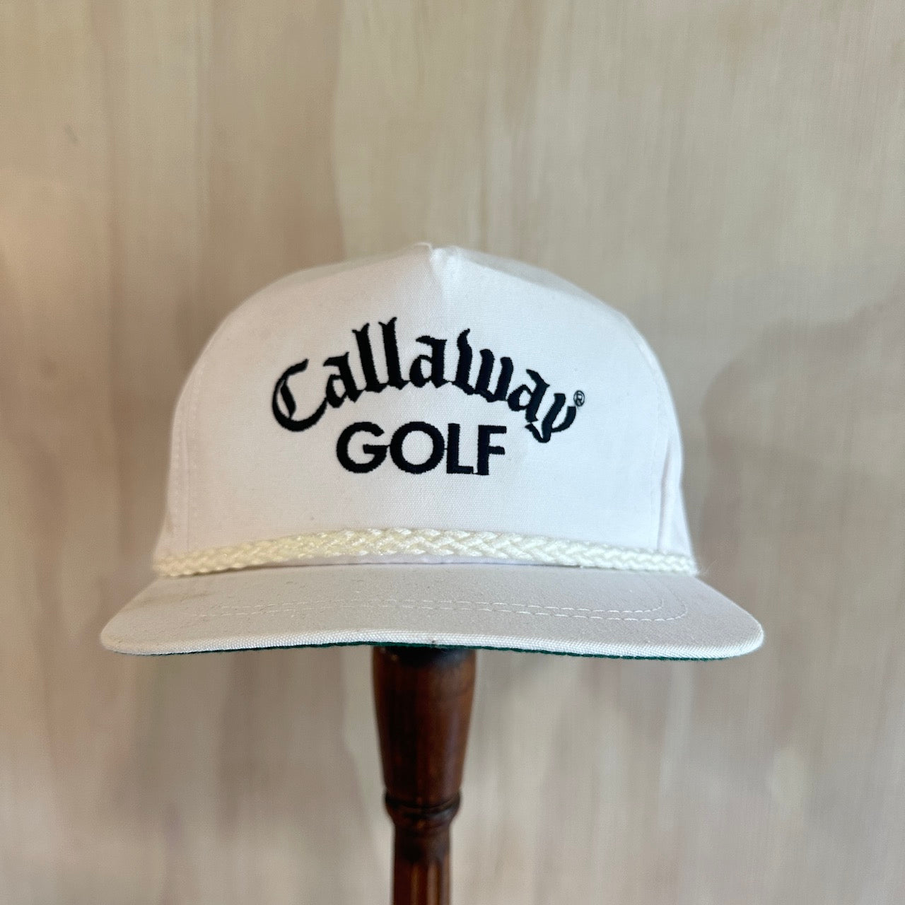 Vintage Callaway Golf Leather Strap Rope Hat by La Mode