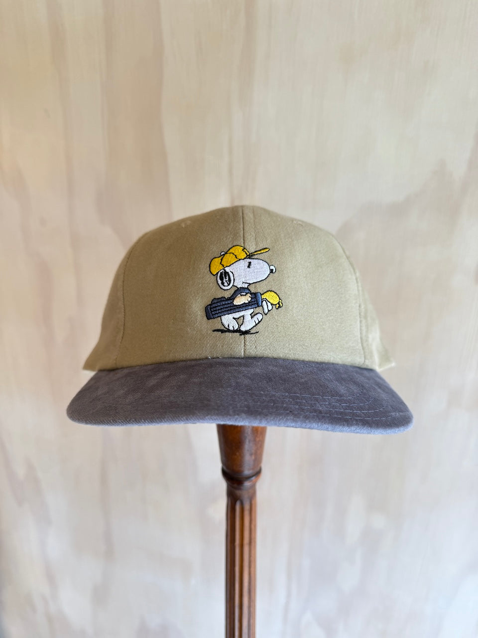Vintage Snoopy Peanuts 2-Tone Leather Strap Golf Hat