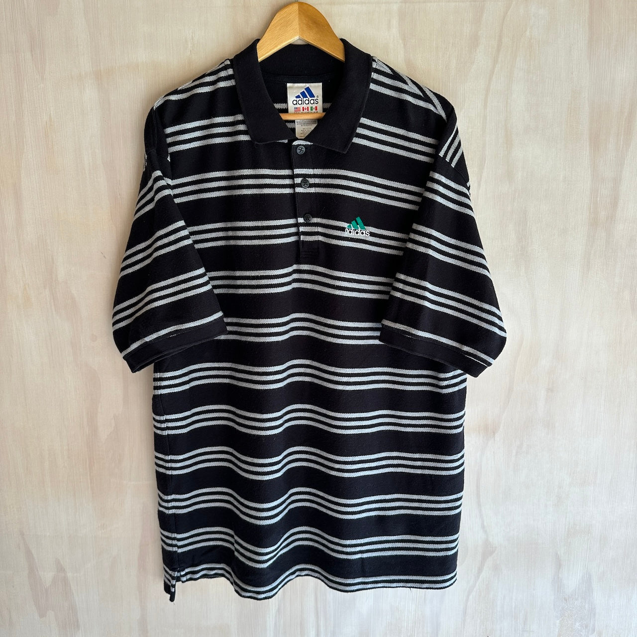 Vintage Adidas Striped Golf Polo (XL)