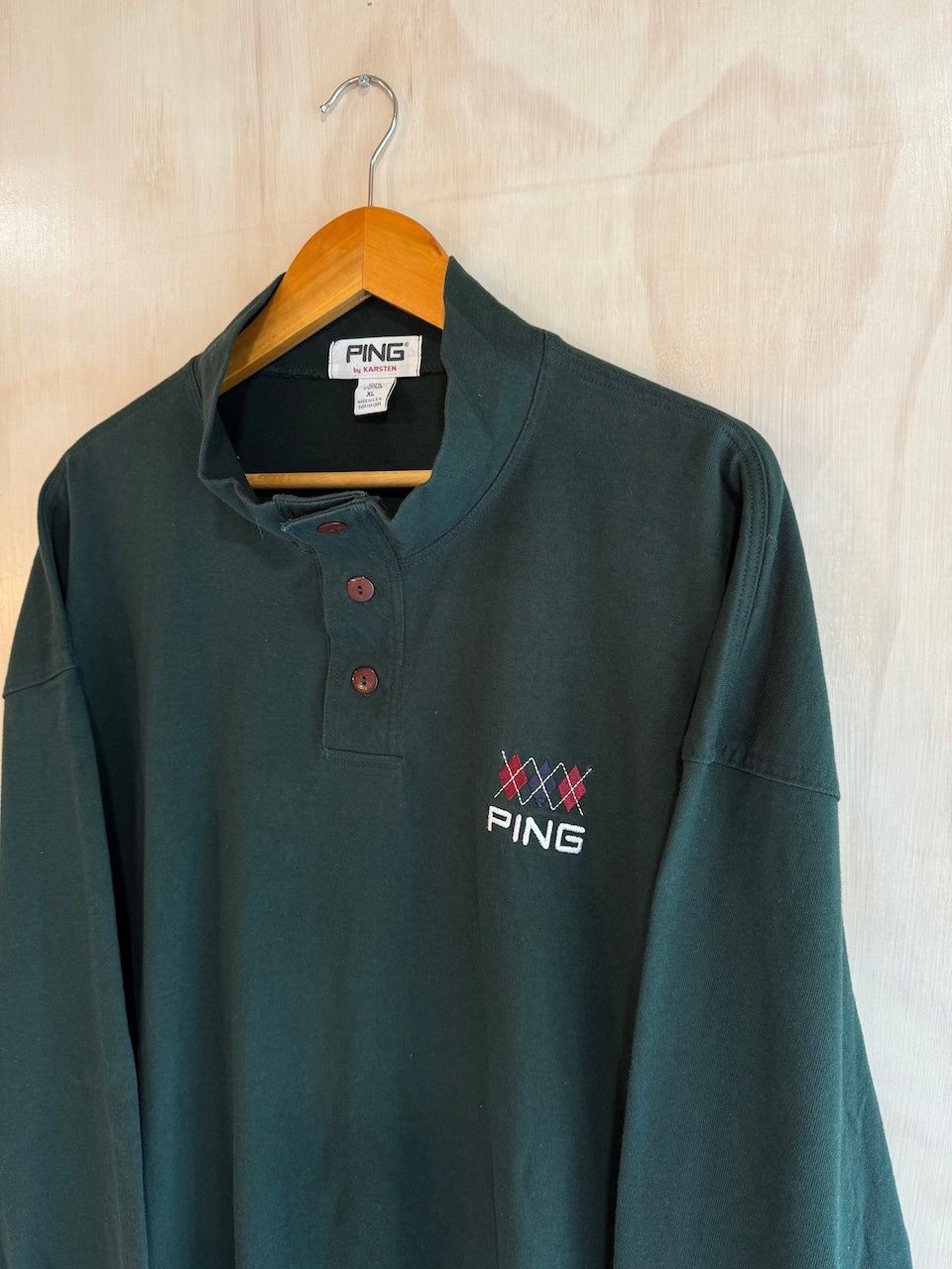 Vintage PING Henley Golf Shirt (XL)