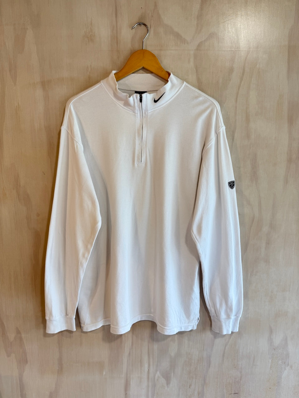 Vintage Nike Collar Swoosh  1/4 Zip Mock Neck Golf Top