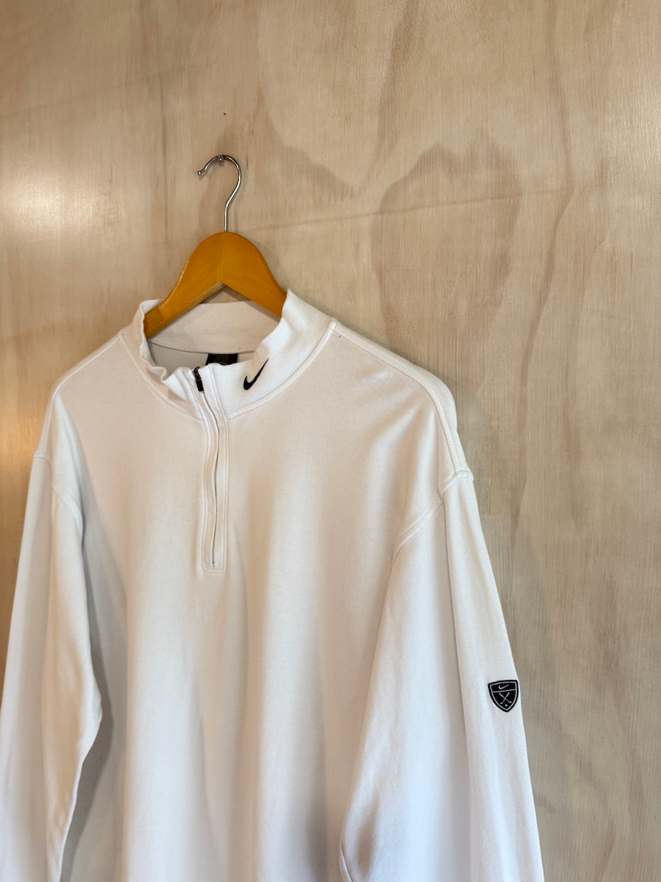 Vintage Nike Collar Swoosh  1/4 Zip Mock Neck Golf Top