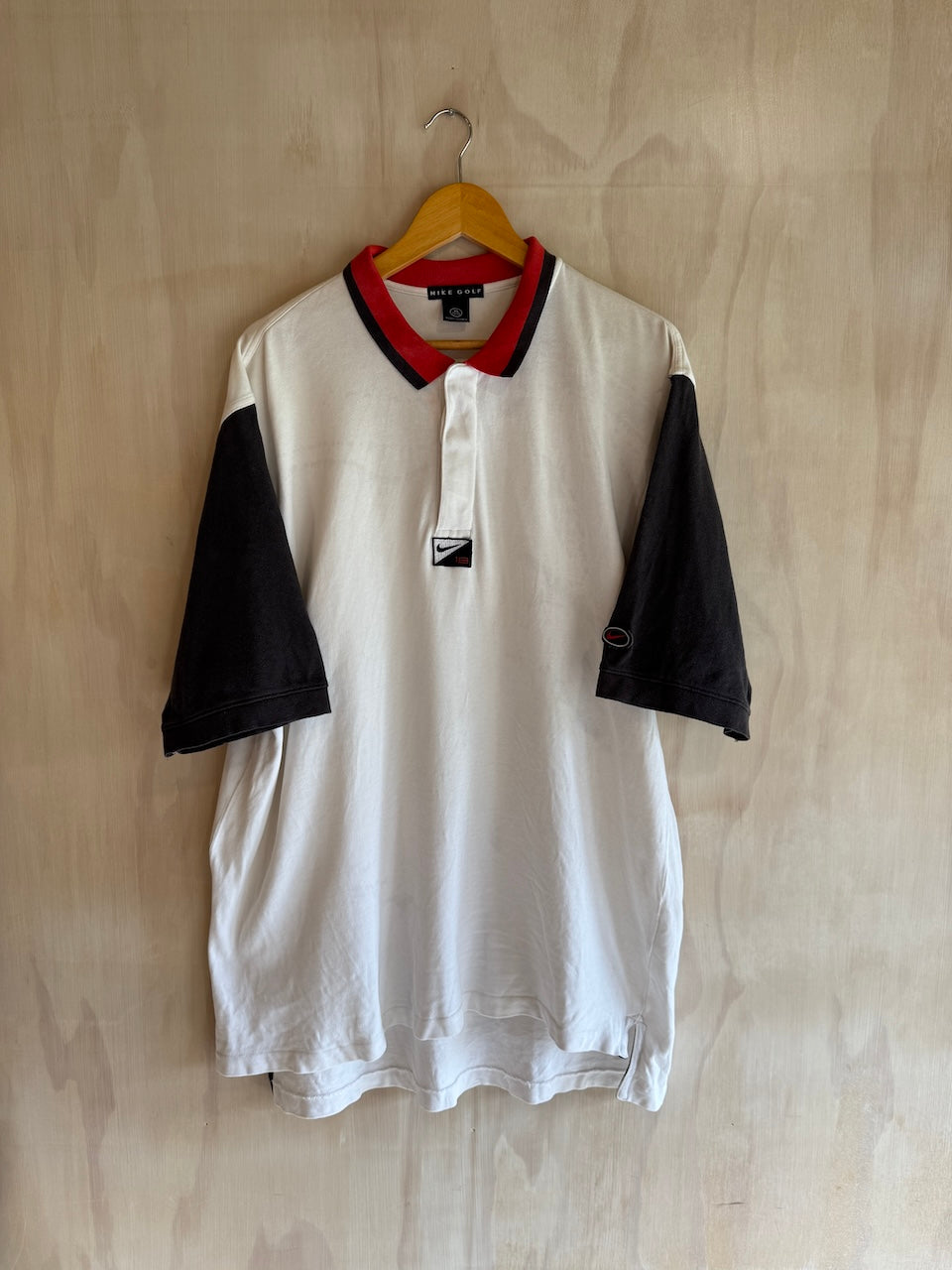 Vintage Nike 1/4 Zip Swoosh 18 Golf Polo (XL)(Marks)
