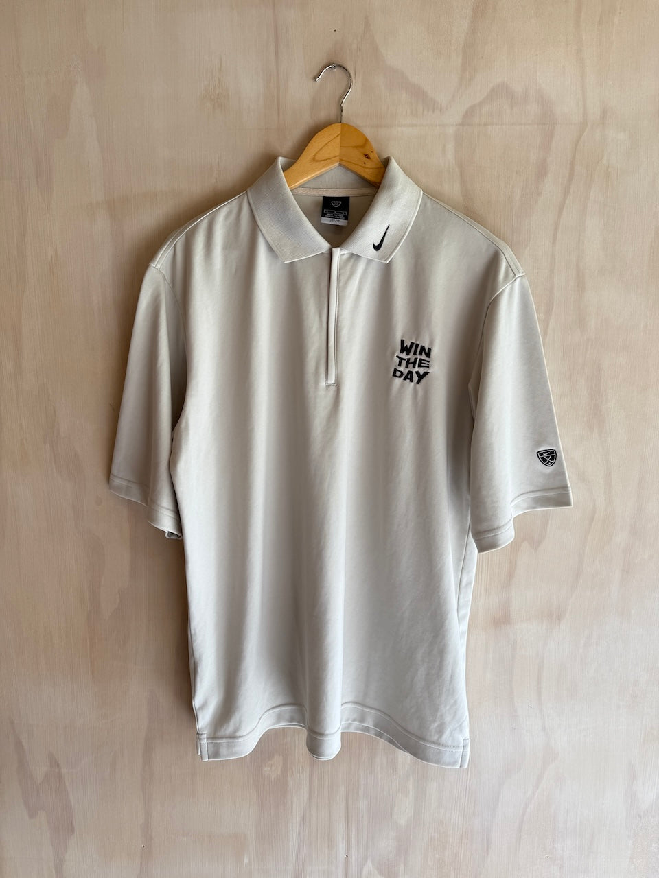 Vintage Nike 1/4 Zip Golf Polo Win The Day Embroidered (L)